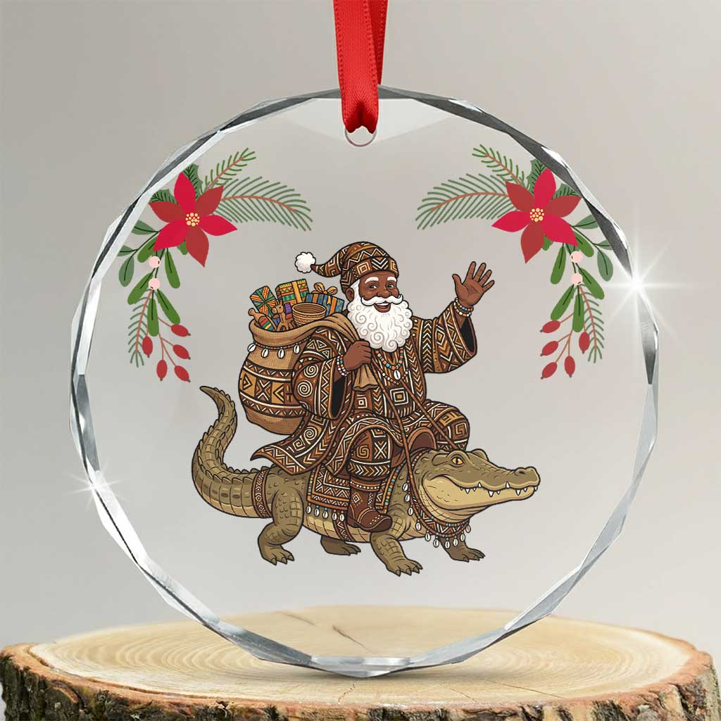 Mali Christmas Glass Ornament Santa Nile Crocodile