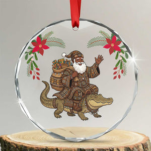 Mali Christmas Glass Ornament Santa Nile Crocodile