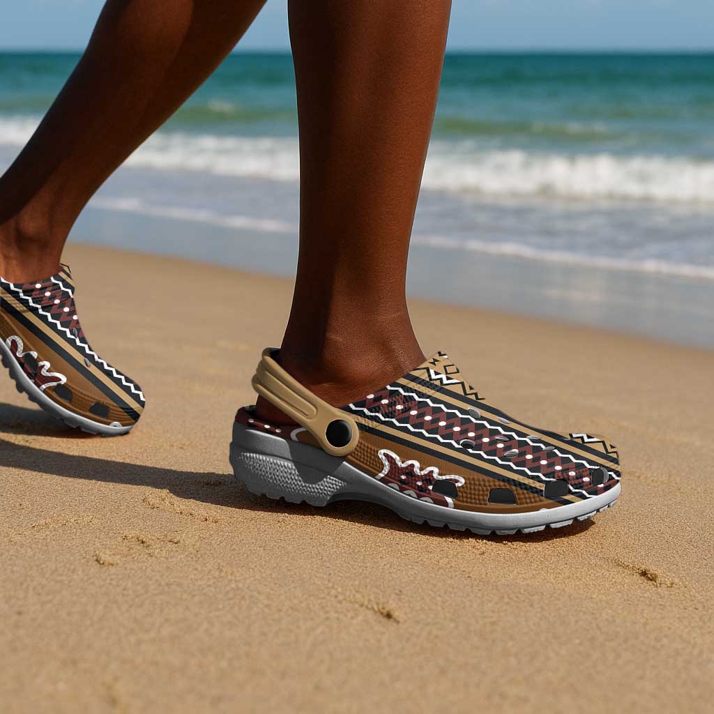 Mali Mud Cloth Clogs Shoes Traditional Bologan Pattern - African Pride