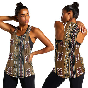 Mali Mud Cloth Women Racerback Tank Traditional Bogolan Pattern LT15