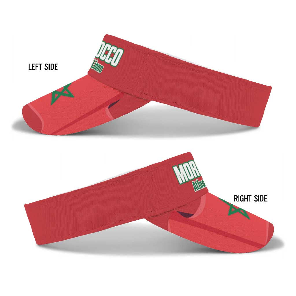 Morocco 2026 Football Sun Visor Cap Go Atlas Lions