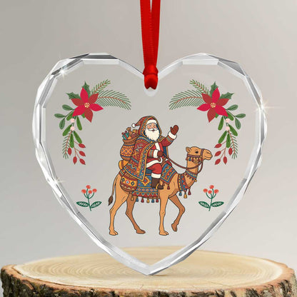 Morocco Christmas Glass Ornament Santa Dromedary Camel