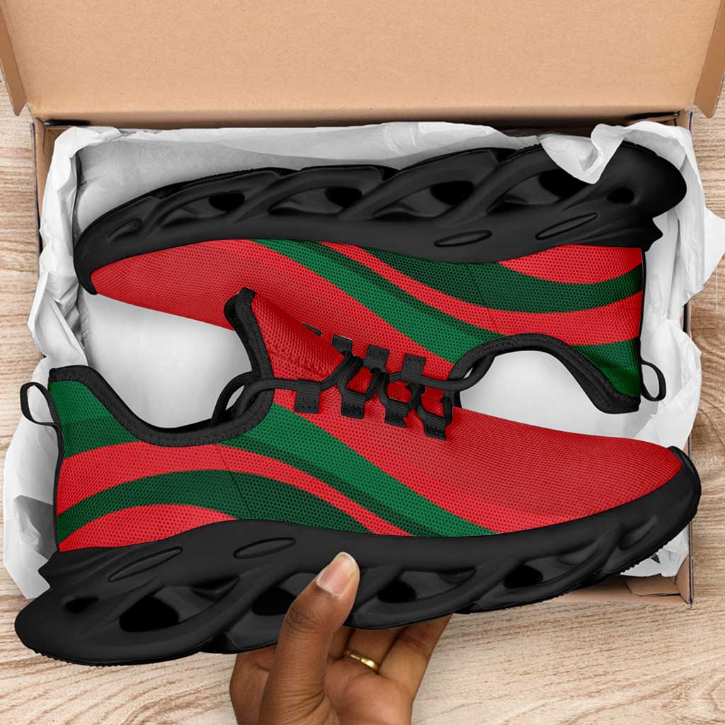 Morocco Football Clunky Sneakers Flag-Inspired Curve Style