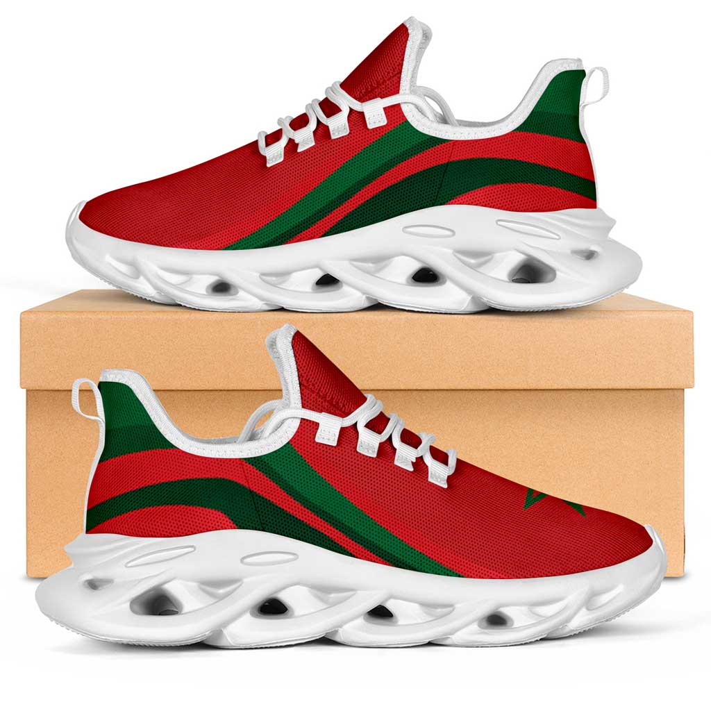 Morocco Football Clunky Sneakers Flag-Inspired Curve Style