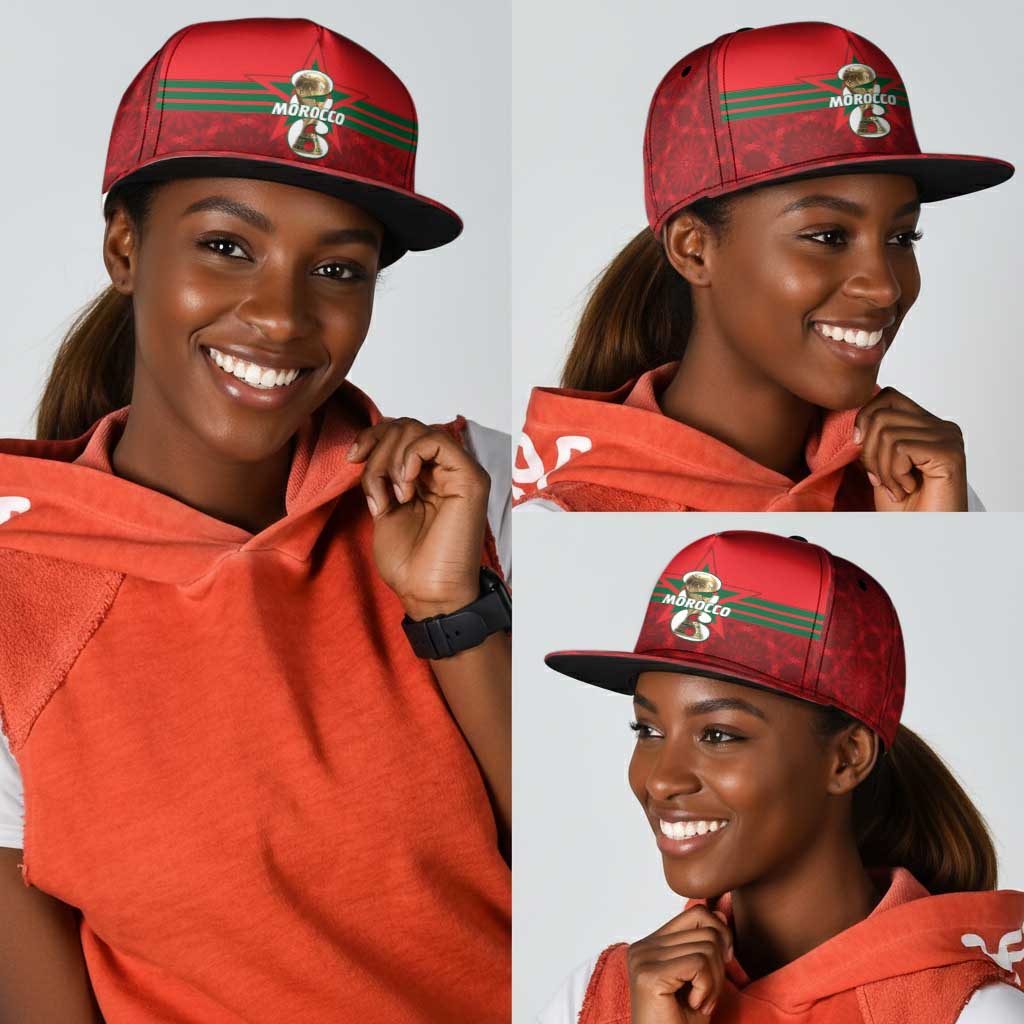 Morocco Football Snapback Cap 2026 Come On Atlas Lions - African Pride