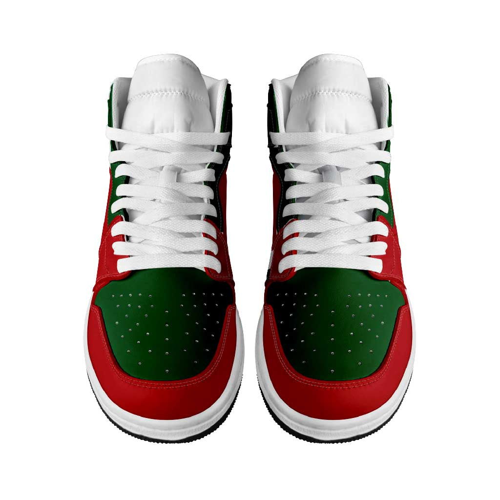 Morocco High Sneakers AJ1 Classic National Flag Style - African Pride