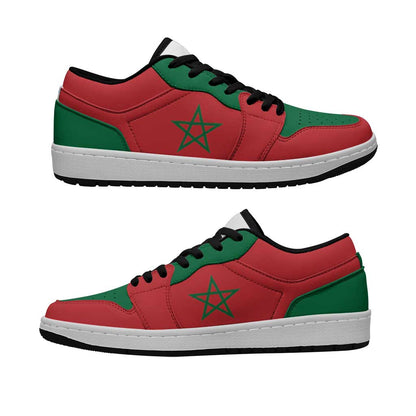 Morocco Low Sneakers Classic National Flag Style - African Pride