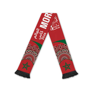 Morocco Yalla Vamos 2026 Soccer Scarf Zellige Mosaic Edition