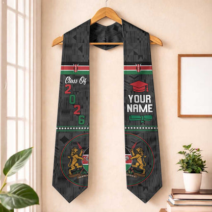 Personalized Kenya Graduation Stole With Coat Of Arms