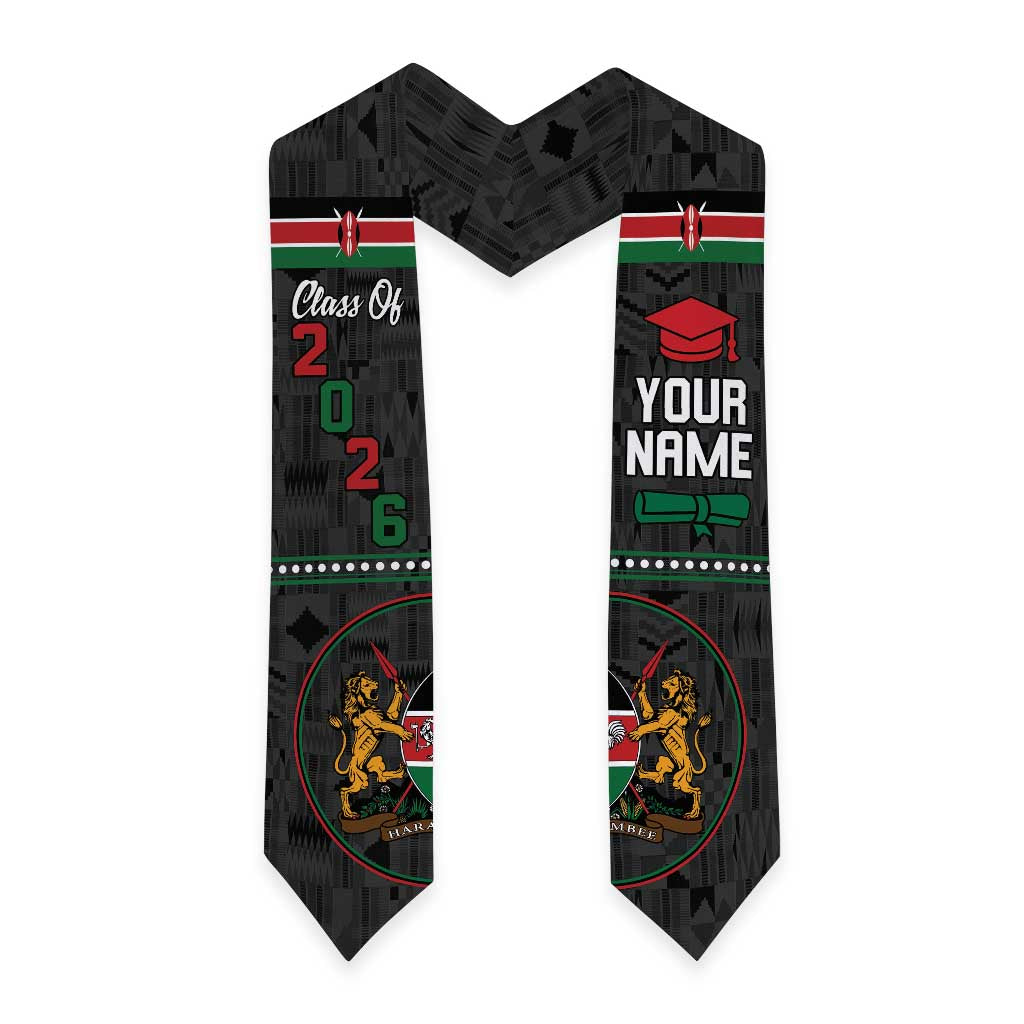 Personalized Kenya Graduation Stole With Coat Of Arms