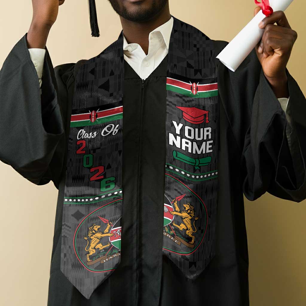 Personalized Kenya Graduation Stole With Coat Of Arms