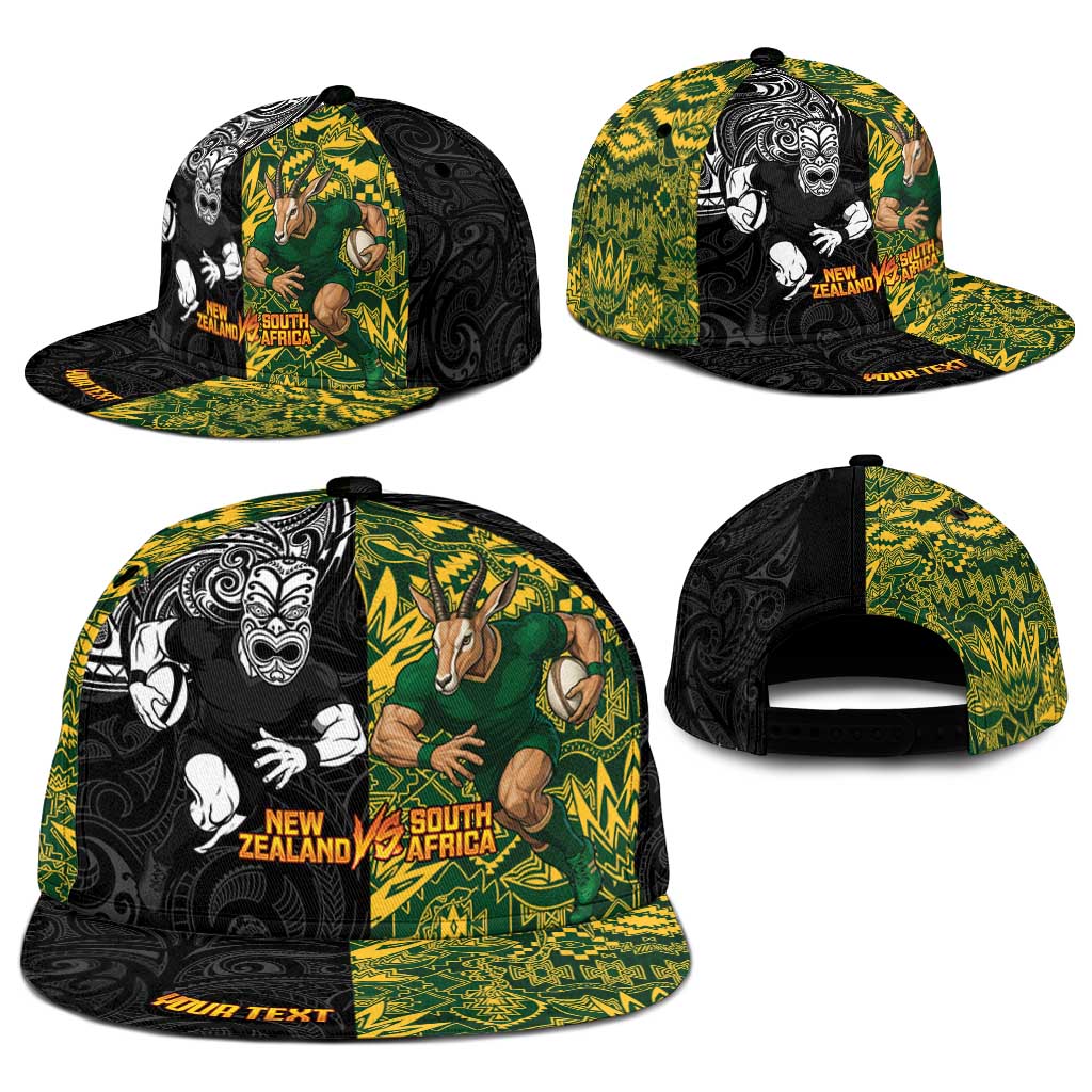 Personalized South Africa vs New Zealand Snapback Cap Rugby se Grootste Wedywering Two Nations One Battle