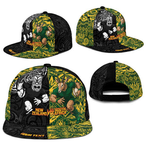 Personalized South Africa vs New Zealand Snapback Cap Rugby se Grootste Wedywering Two Nations One Battle