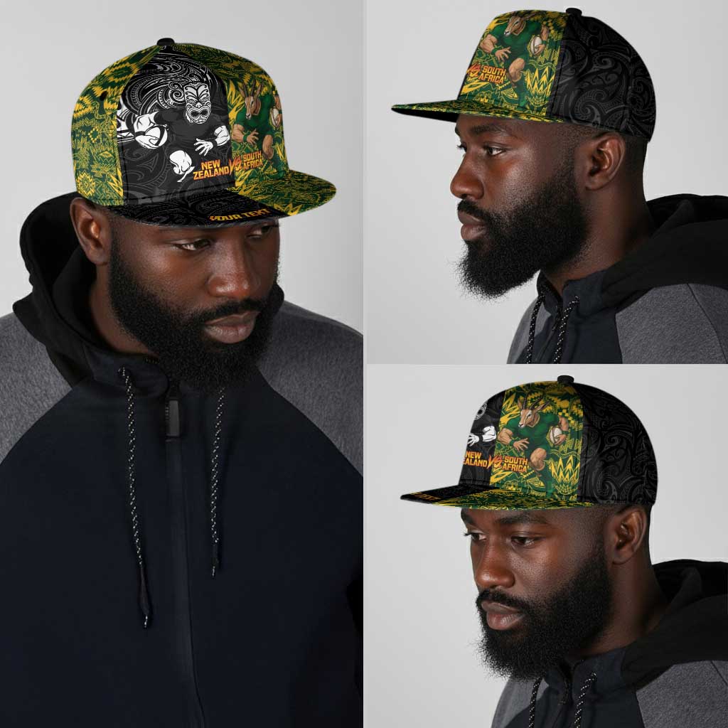 Personalized South Africa vs New Zealand Snapback Cap Rugby se Grootste Wedywering Two Nations One Battle