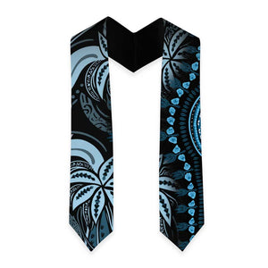 Polynesia Mixed African Dashiki Graduation Stole Afro-pacific Culture - Blue