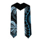 Polynesia Mixed African Dashiki Graduation Stole Afro-pacific Culture - Blue