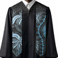 Polynesia Mixed African Dashiki Graduation Stole Afro-pacific Culture - Blue