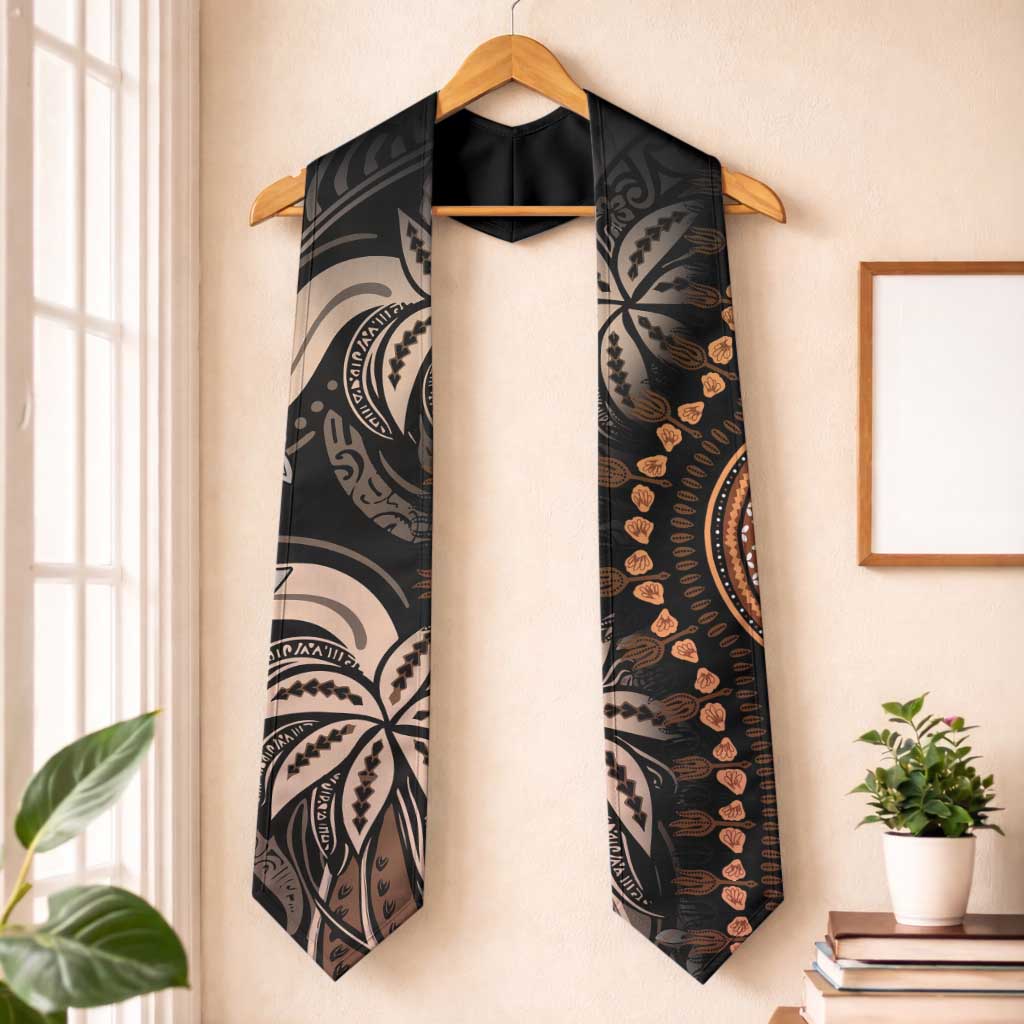Polynesia Mixed African Dashiki Graduation Stole Afro-pacific Culture - Gold