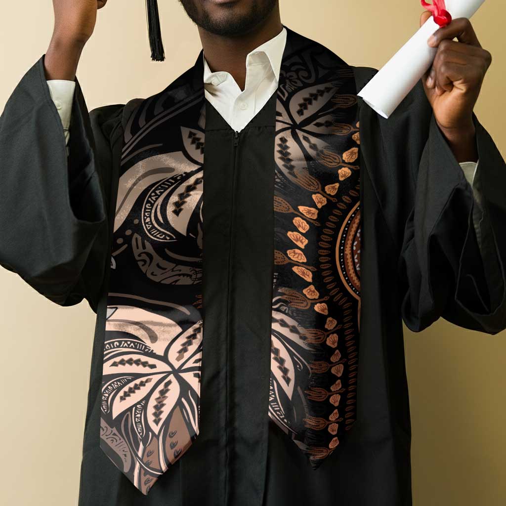 Polynesia Mixed African Dashiki Graduation Stole Afro-pacific Culture - Gold