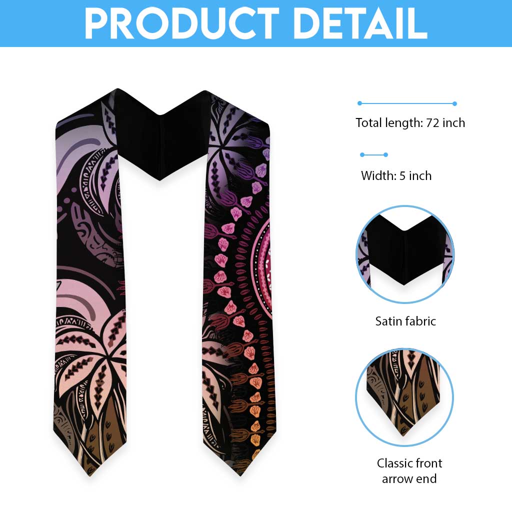 Polynesia Mixed African Dashiki Graduation Stole Afro-pacific Culture - Pastel