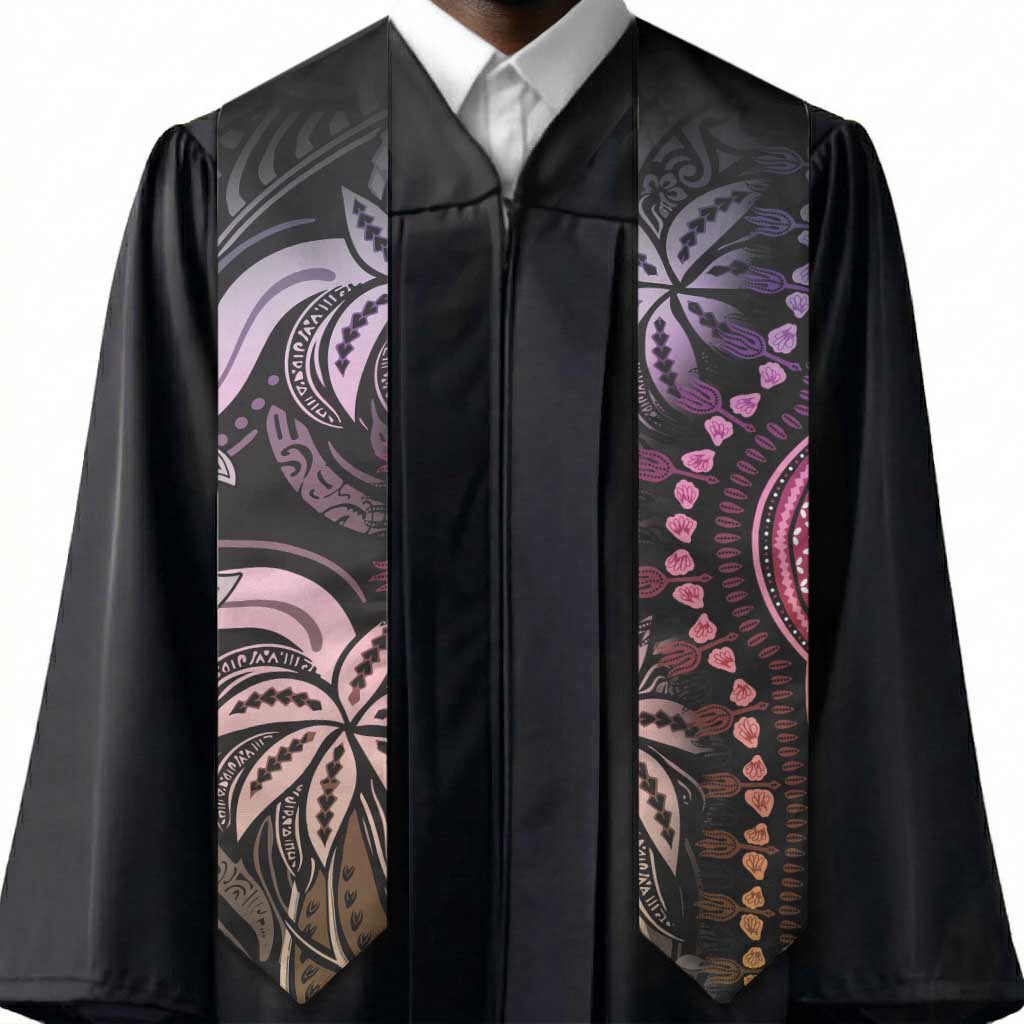 Polynesia Mixed African Dashiki Graduation Stole Afro-pacific Culture - Pastel