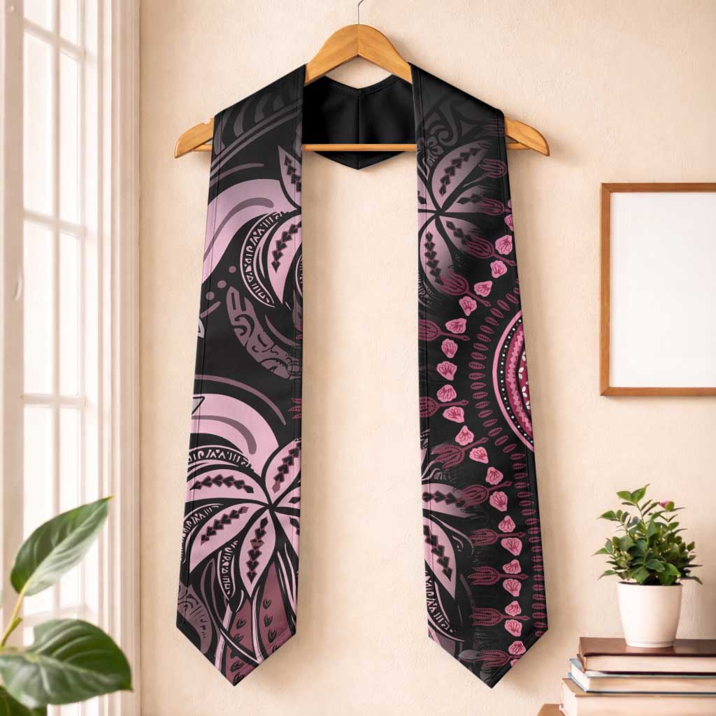Polynesia Mixed African Dashiki Graduation Stole Afro-pacific Culture - Pink