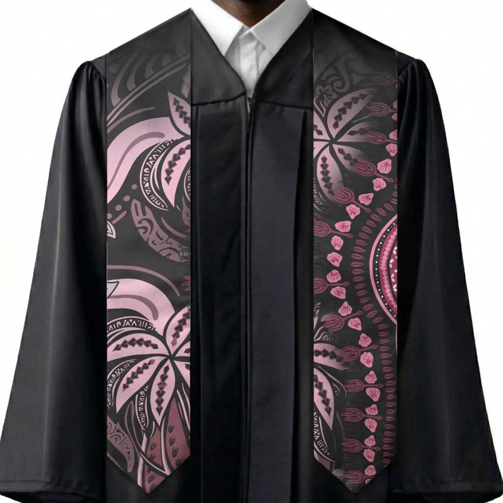 Polynesia Mixed African Dashiki Graduation Stole Afro-pacific Culture - Pink