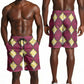 Ruby Gold African Ankara Pattern Shorts for Men