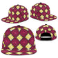 Ruby Gold African Ankara Pattern Snapback Cap