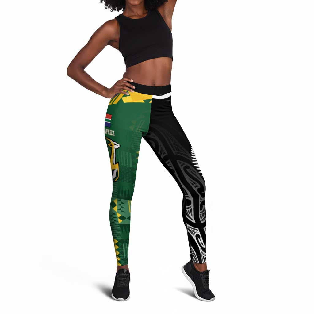 Rugby South Africa New Zealand Greatest Rivals Leggings Tribal Motifs