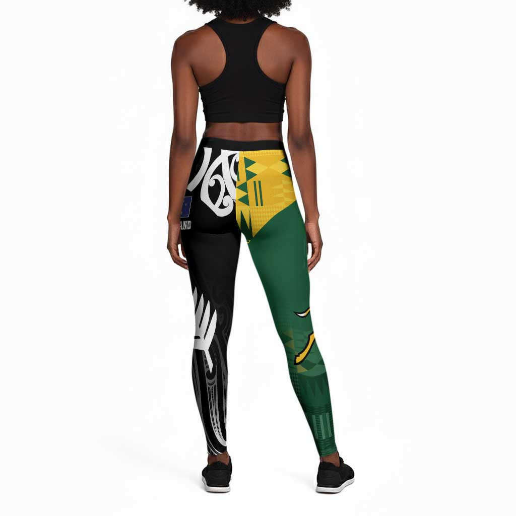 Rugby South Africa New Zealand Greatest Rivals Leggings Tribal Motifs
