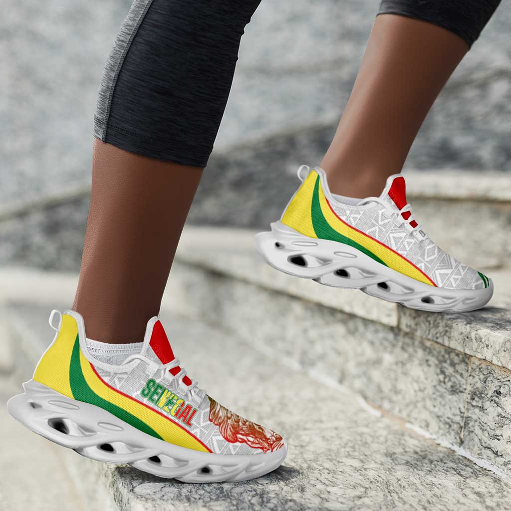 Senegal 2026 Football Clunky Sneakers Go Lions African Pattern Curve Stylized - African Pride