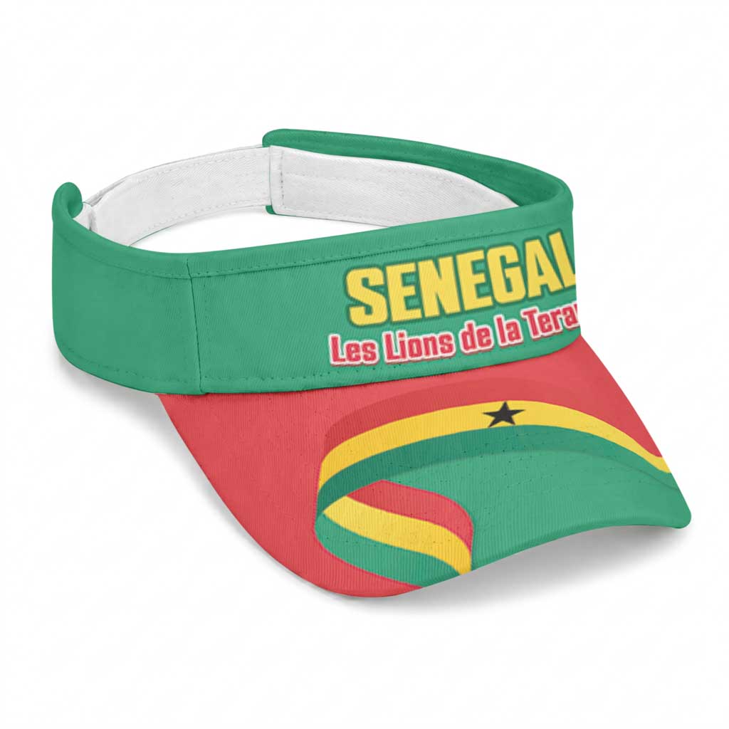 Senegal 2026 Football Sun Visor Cap Go Lions de la Teranga