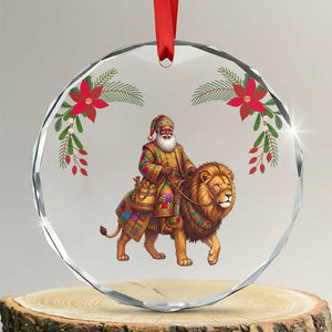 Senegal Christmas Glass Ornament Santa Lion