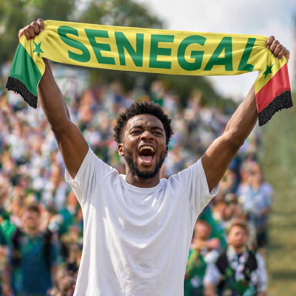 Senegal Football 2026 Soccer Scarf Flag Style