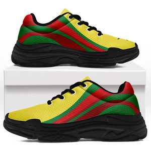 Senegal Football Chunky Sneakers Flag-Inspired Curve Style