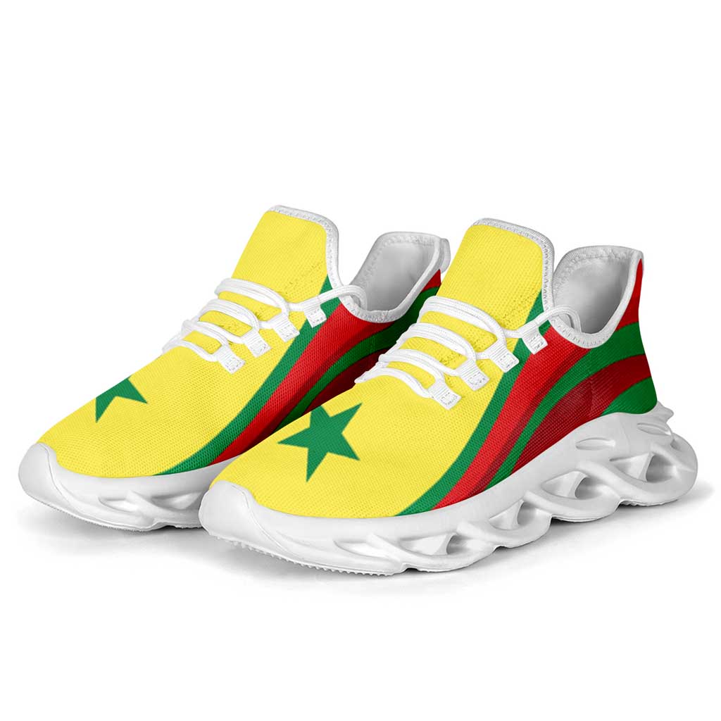 Senegal Football Clunky Sneakers Flag-Inspired Curve Style