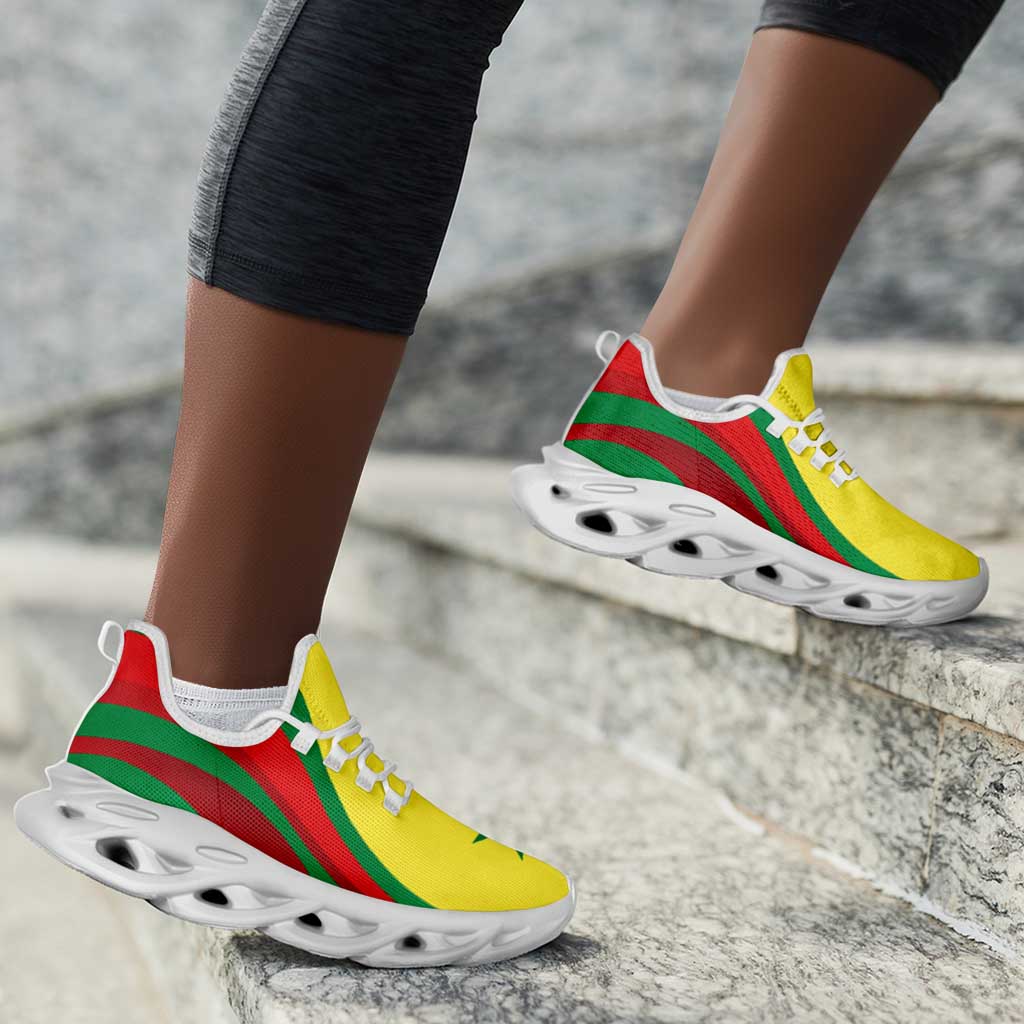 Senegal Football Clunky Sneakers Flag-Inspired Curve Style