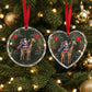 South Africa Christmas Glass Ornament Santa Giraffe