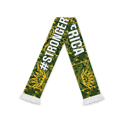 South Africa Indebe Yomhlaba Soccer Scarf Ndebele Art Gold Edition