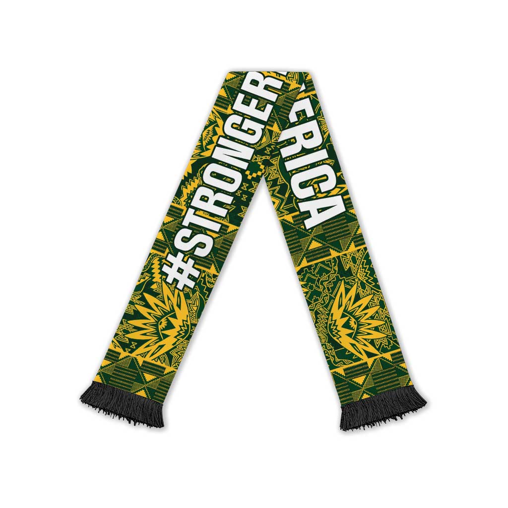 South Africa Indebe Yomhlaba Soccer Scarf Ndebele Art Gold Edition