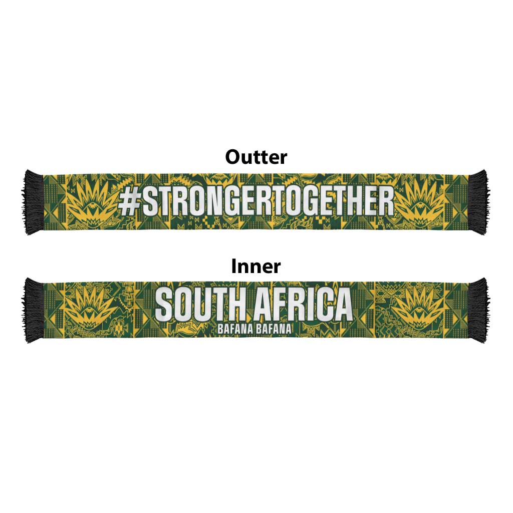 South Africa Indebe Yomhlaba Soccer Scarf Ndebele Art Gold Edition