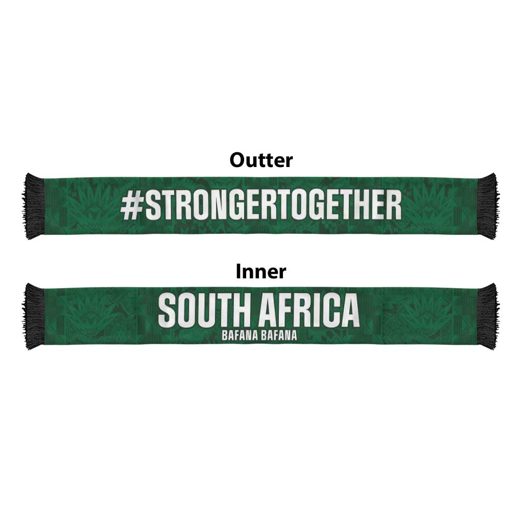 South Africa Indebe Yomhlaba Soccer Scarf Ndebele Art Green Edition