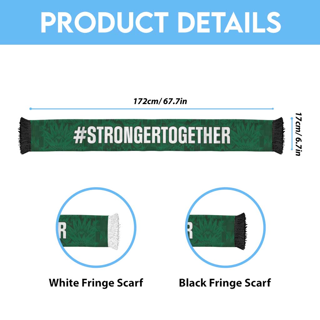 South Africa Indebe Yomhlaba Soccer Scarf Ndebele Art Green Edition