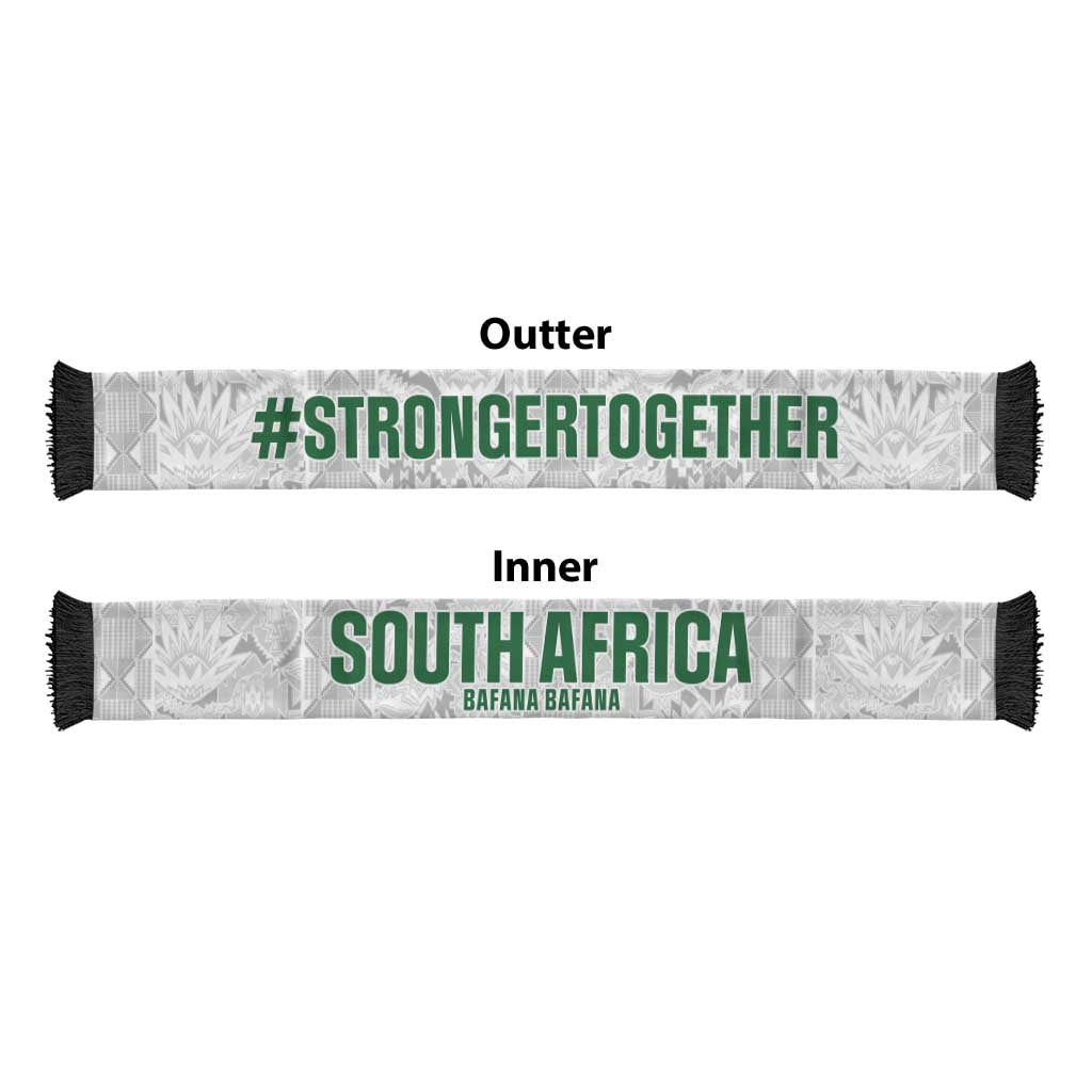 South Africa Indebe Yomhlaba Soccer Scarf Ndebele Art White Edition