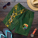 South Africa Rugby Shorts for Men Go Bokke With Protea Pattern