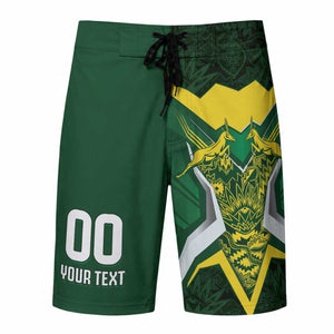 South Africa Springbok Custom Board Shorts Rugby se Grootste Wedywering