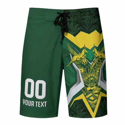 South Africa Springbok Custom Board Shorts Rugby se Grootste Wedywering