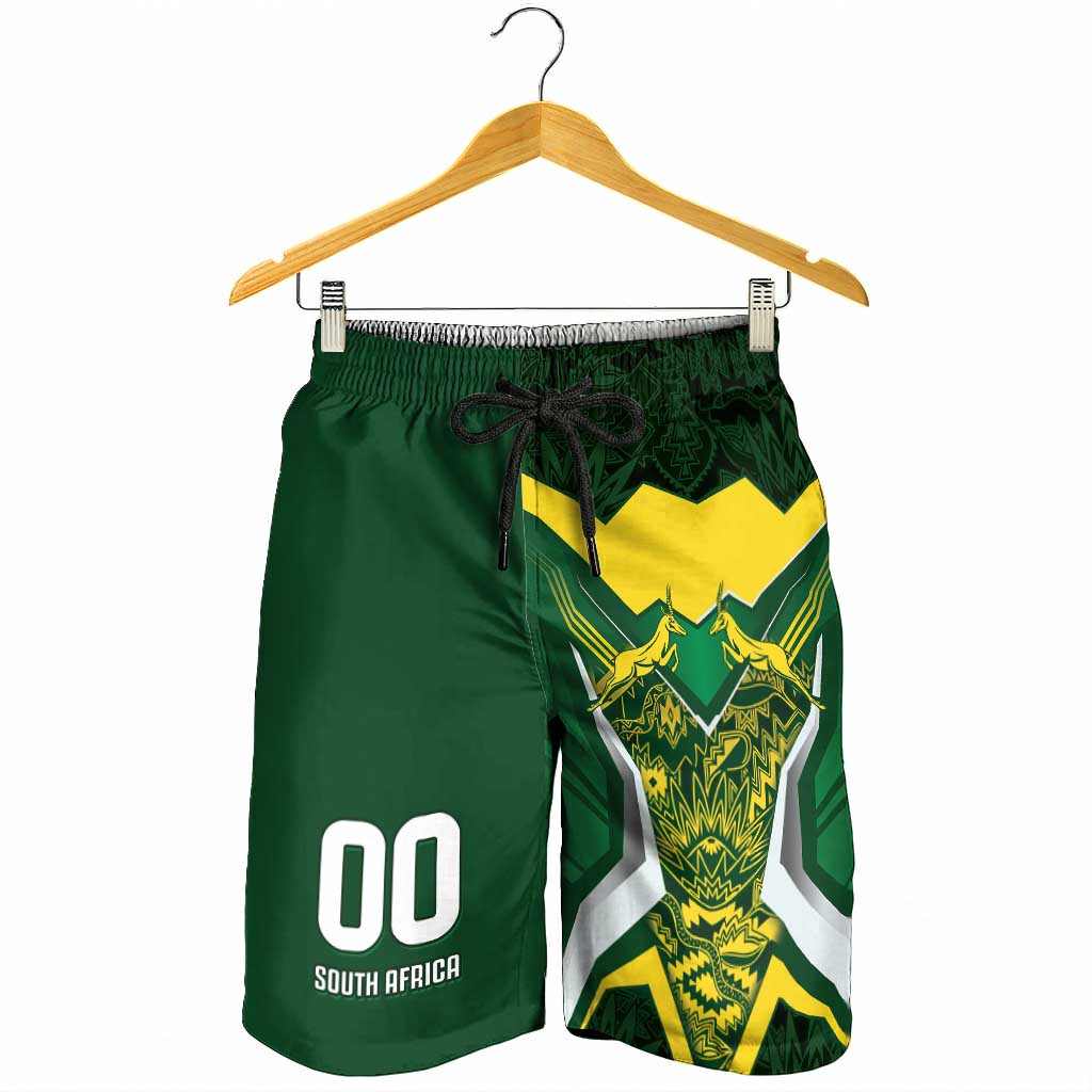 South Africa Springbok Custom Shorts for Men Rugby se Grootste Wedywering