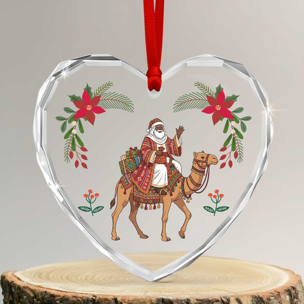 Sudan Christmas Glass Ornament Santa Dromedary Camel